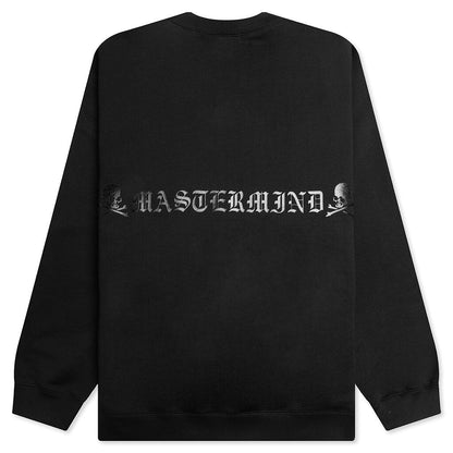 Skull Logo Knit Sweatshirt - Black
