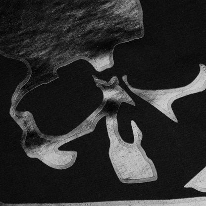 Skull Logo Knit Sweatshirt - Black