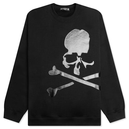 Skull Logo Knit Sweatshirt - Black