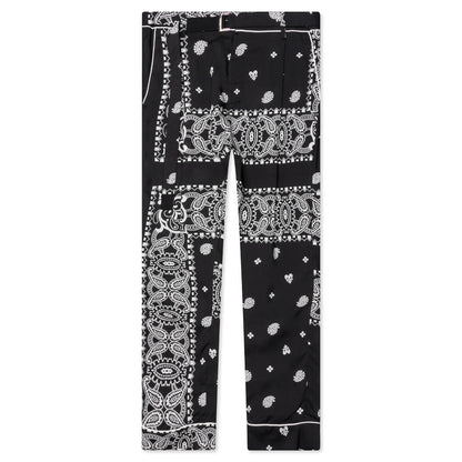 Archieve Print Mix Pants - Black
