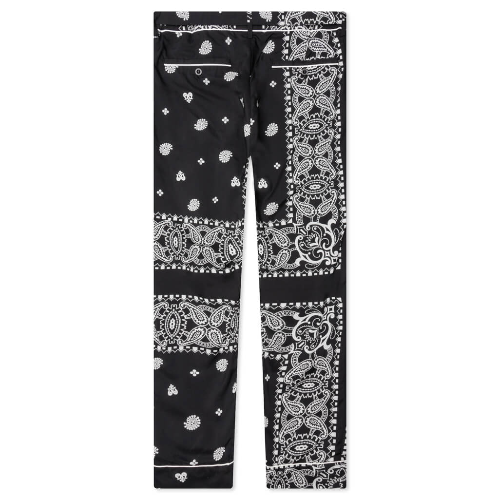 Archieve Print Mix Pants - Black