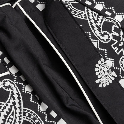 Archieve Print Mix Pants - Black