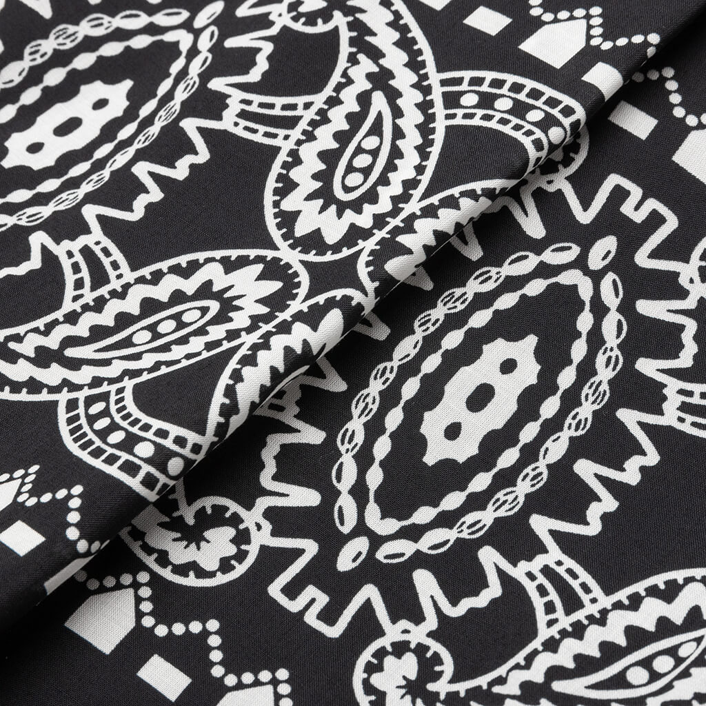 Archieve Print Mix Pants - Black