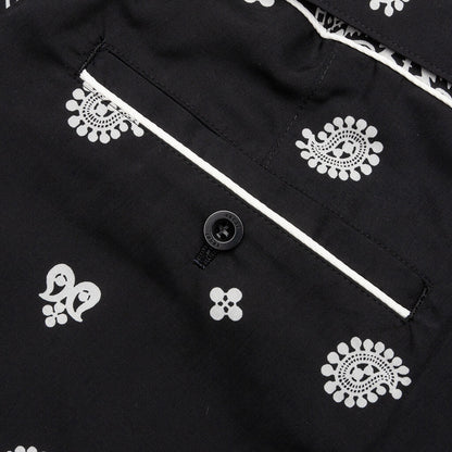 Archieve Print Mix Pants - Black