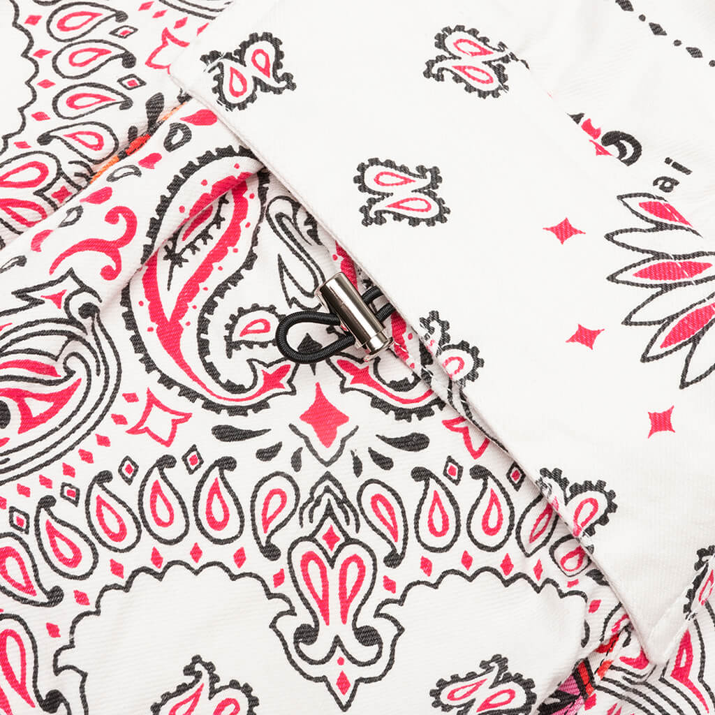 Bandana Print Shorts - Off White