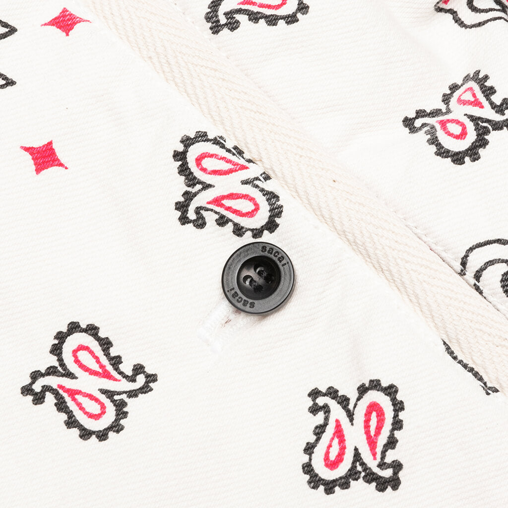 Bandana Print Shorts - Off White