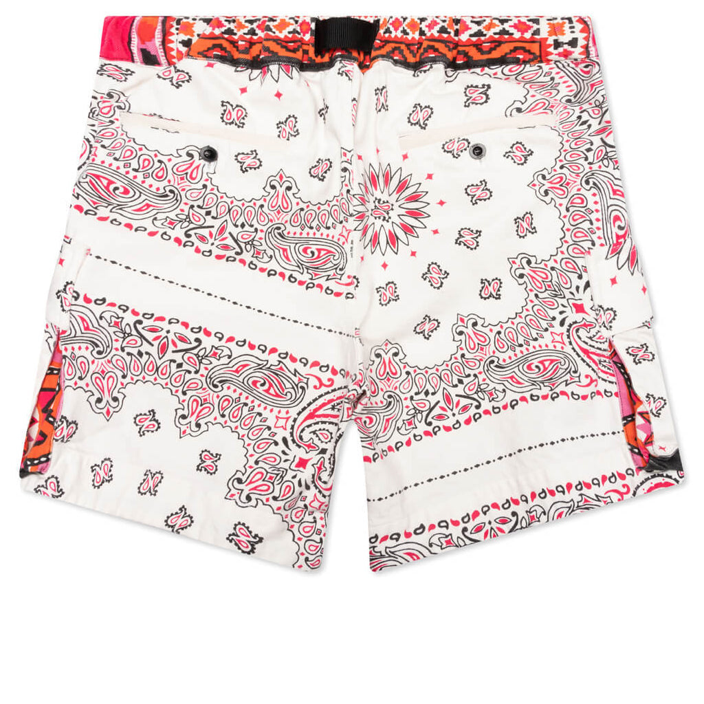 Bandana Print Shorts - Off White