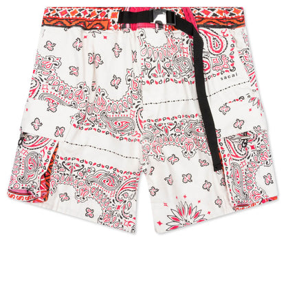 Bandana Print Shorts - Off White