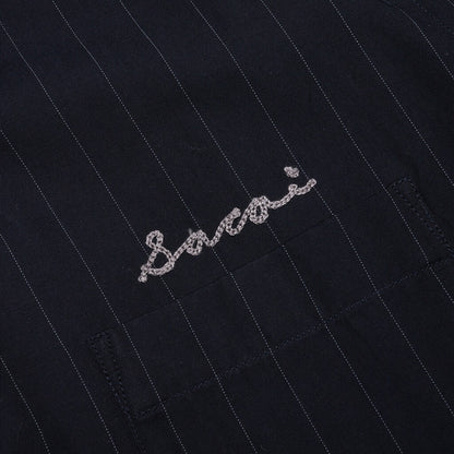 Chalk Stripe Shirt - Navy