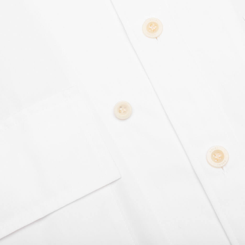Cotton Poplin Shirt - White