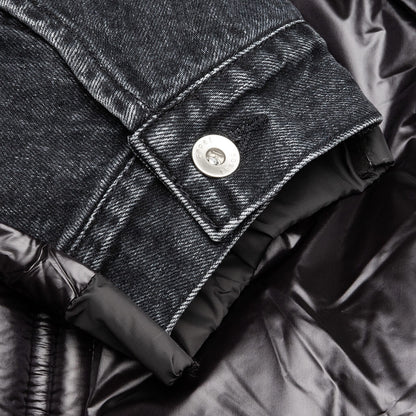 Denim x Padded Blouson - Black/Black