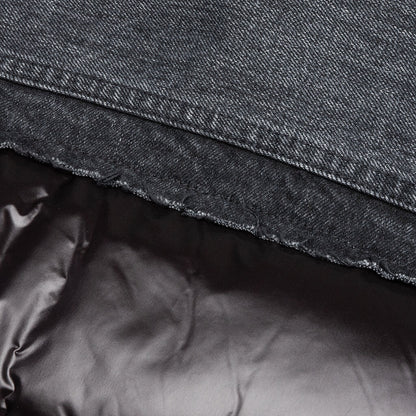 Denim x Padded Blouson - Black/Black