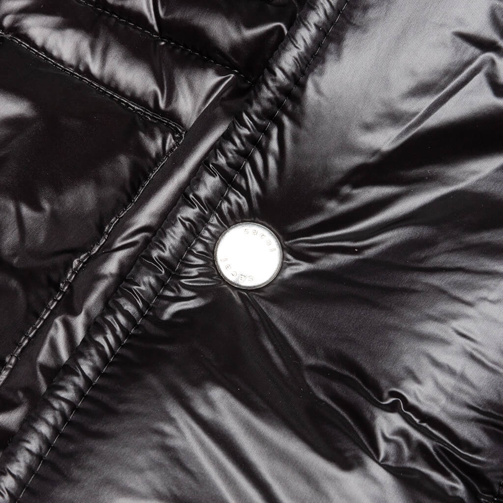 Denim x Padded Blouson - Black/Black