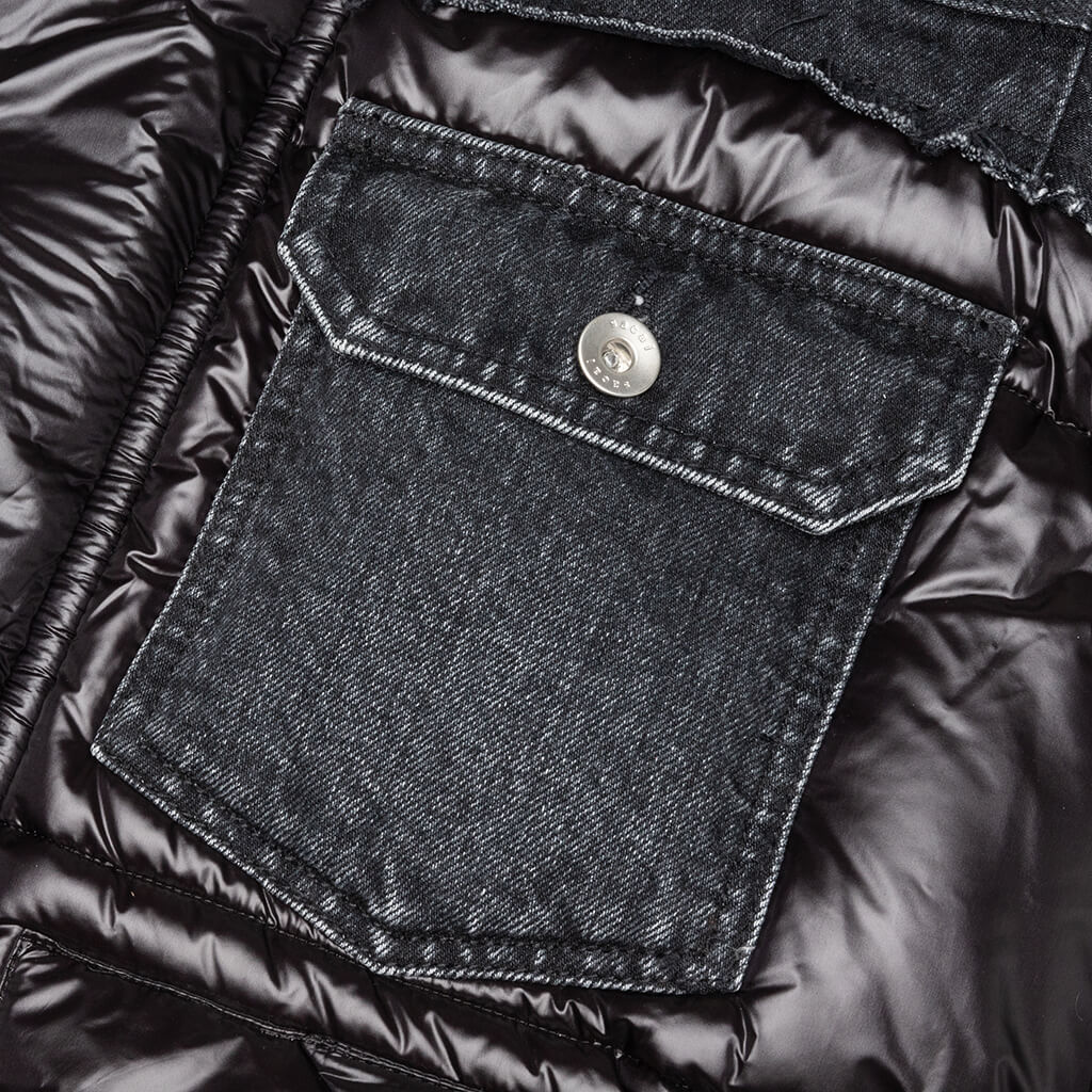 Denim x Padded Blouson - Black/Black