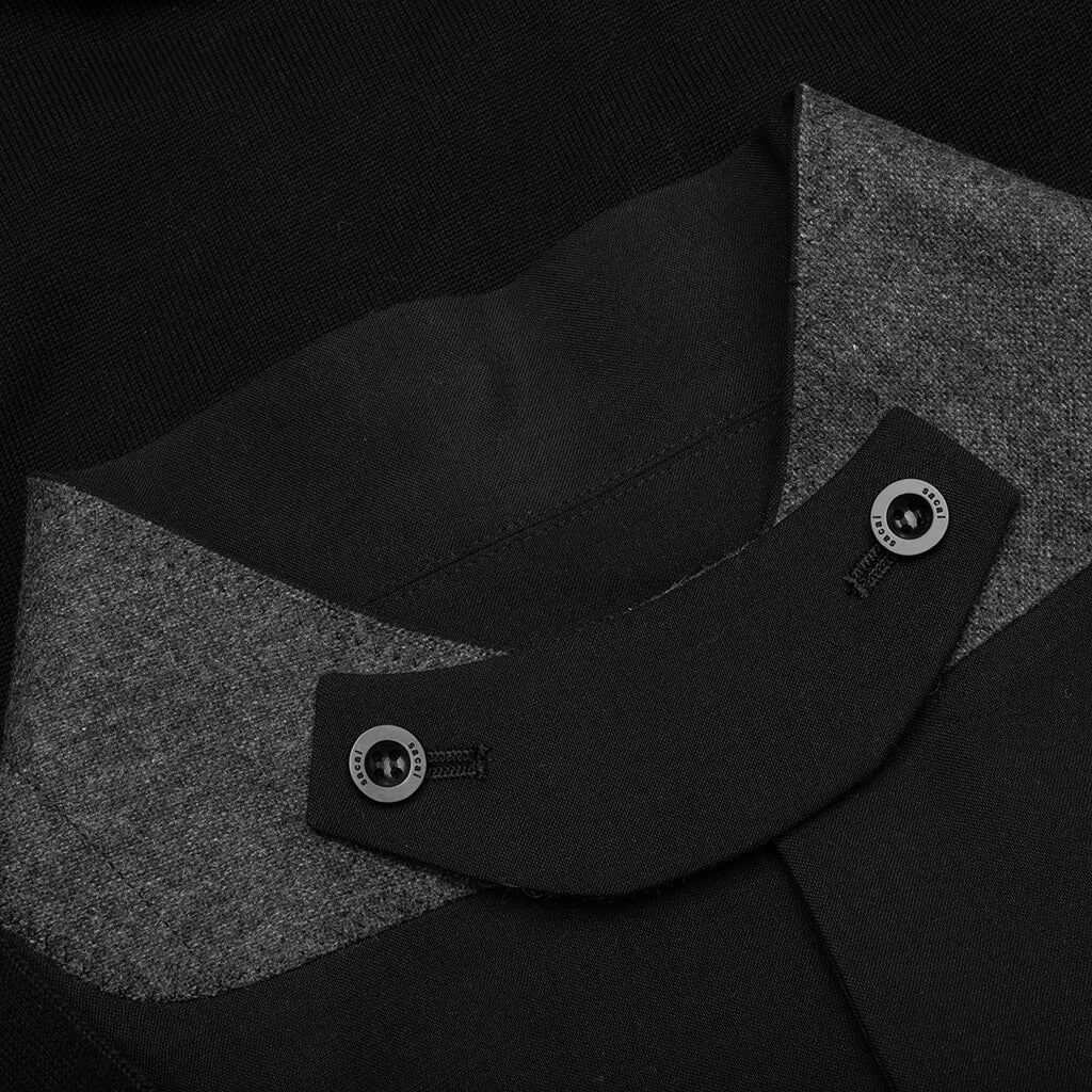 Knit x Suiting Cardigan - Black