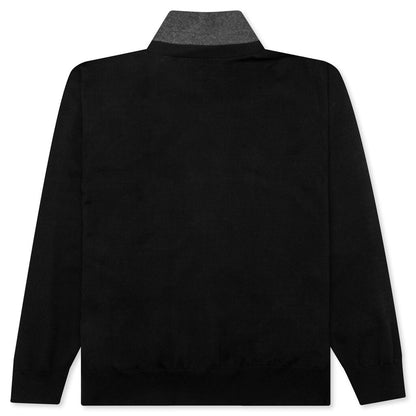 Knit x Suiting Cardigan - Black