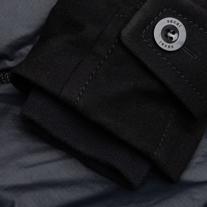 Melton x Padded Blouson - Black