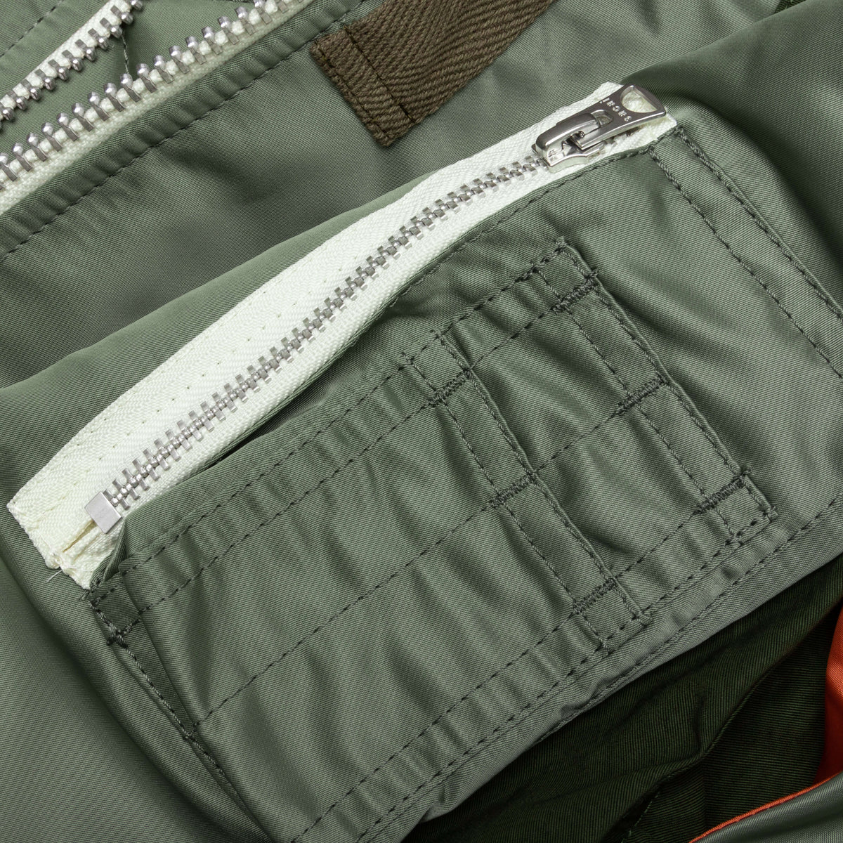 Nylon Twill Mix Blouson - Khaki