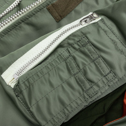 Nylon Twill Mix Blouson - Khaki