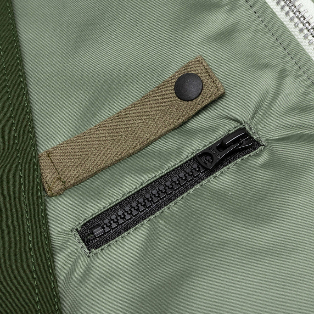 Nylon Twill Mix Blouson - Khaki