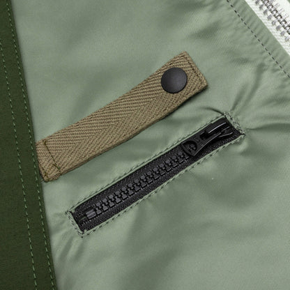 Nylon Twill Mix Blouson - Khaki
