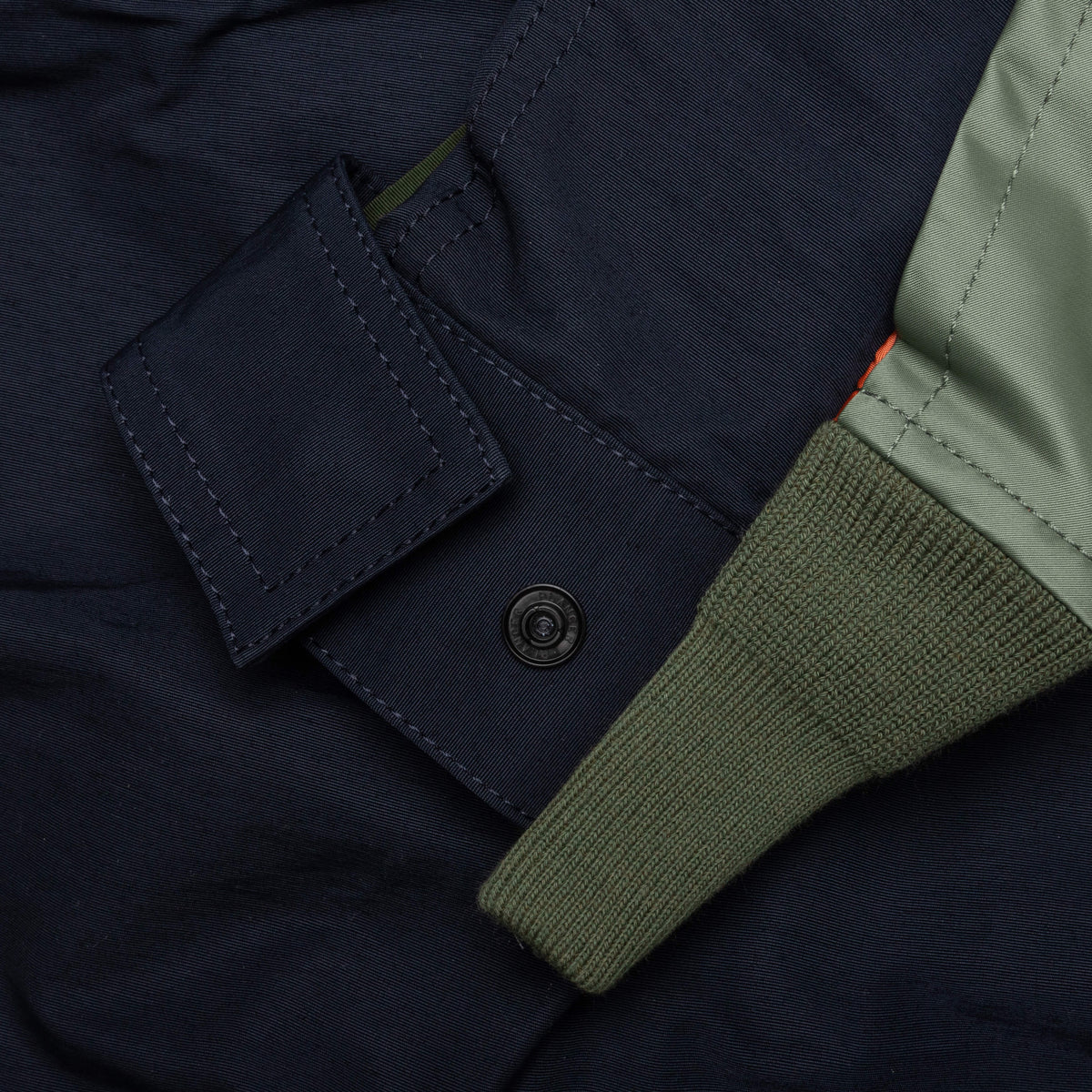 Nylon Twill Mix Blouson - Khaki