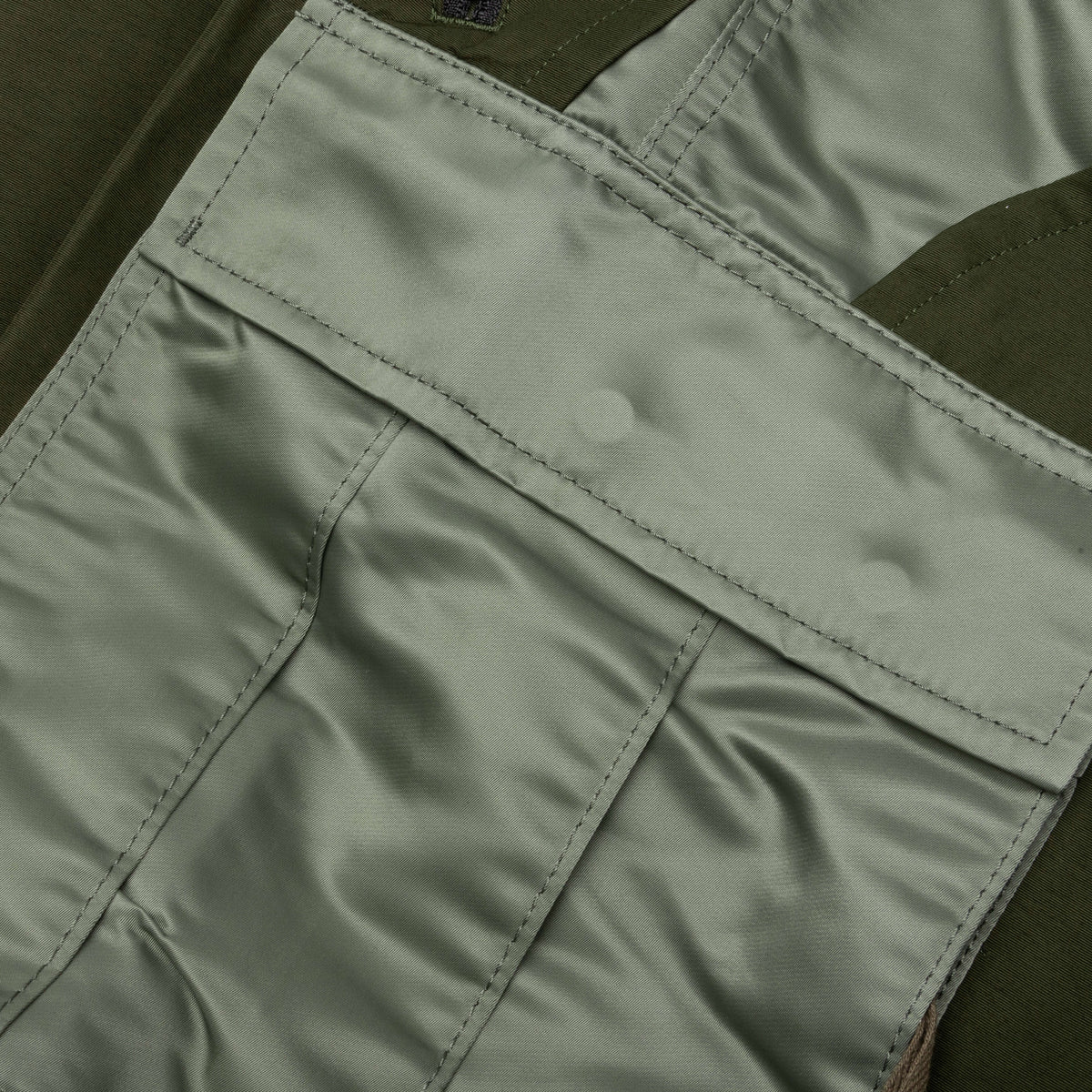 Nylon Twill Mix Pants - Khaki