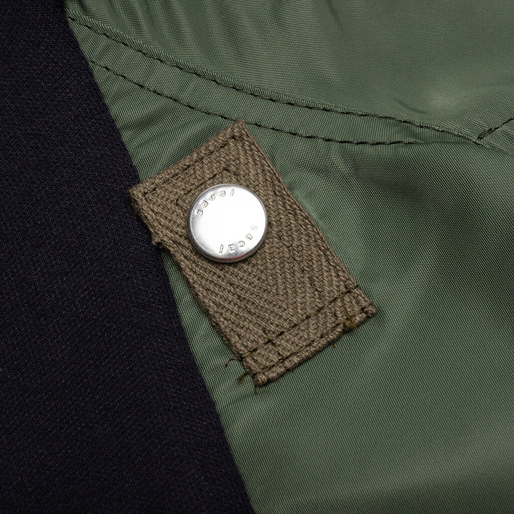 Sponge Sweat x MA-1 Zip Hoodie - Navy/Khaki
