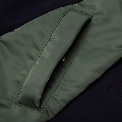 Sponge Sweat x MA-1 Zip Hoodie - Navy/Khaki