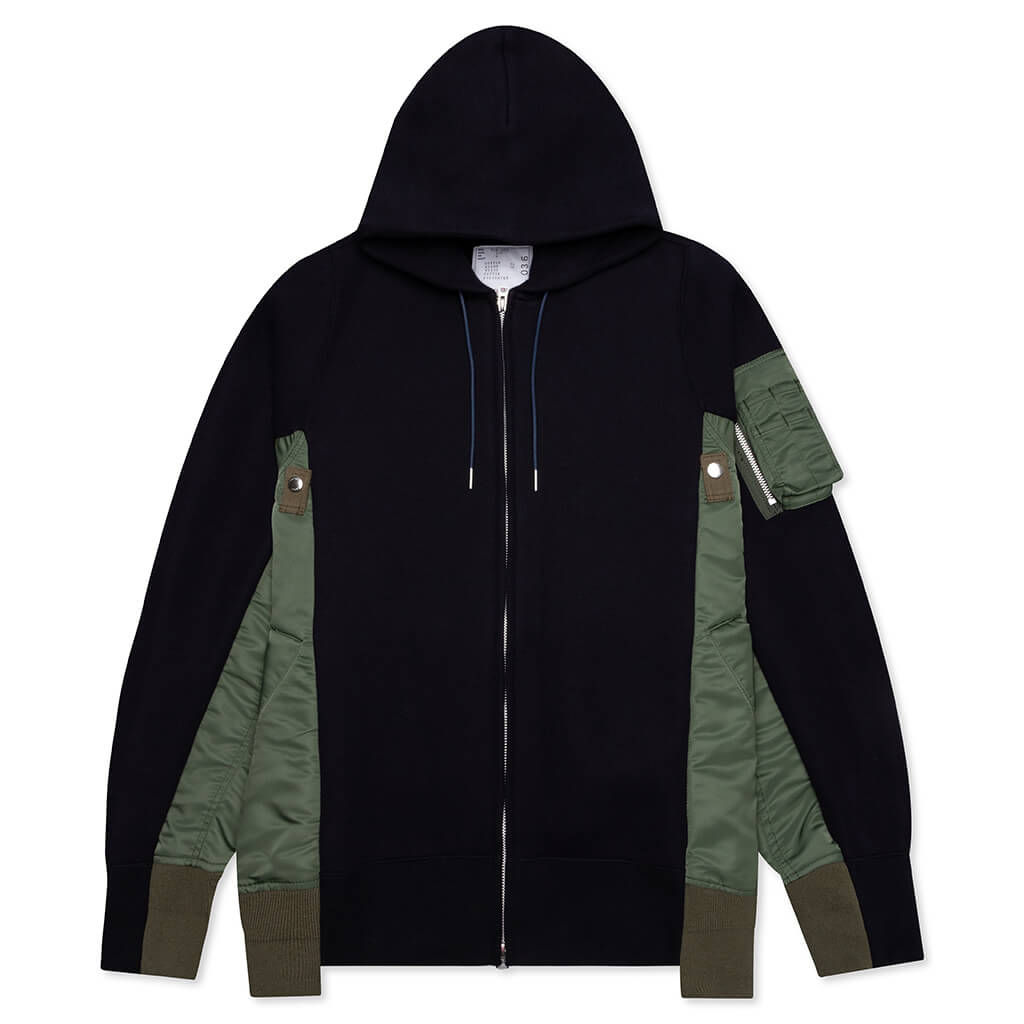 Sponge Sweat x MA-1 Zip Hoodie - Navy/Khaki