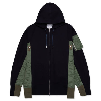 Sponge Sweat x MA-1 Zip Hoodie - Navy/Khaki