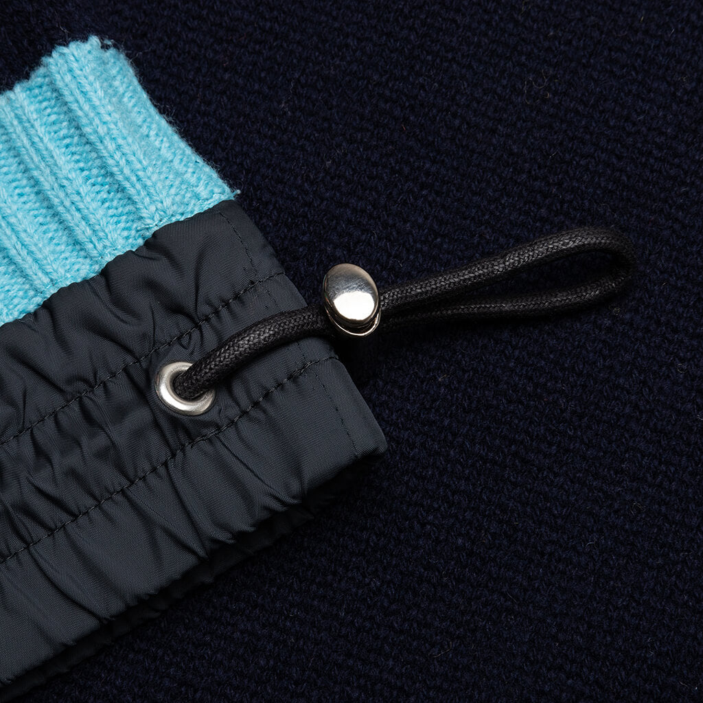 Wool Knit Pullover - Navy