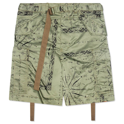 Sacai x Dr. Woo Bandana Print Shorts - Khaki
