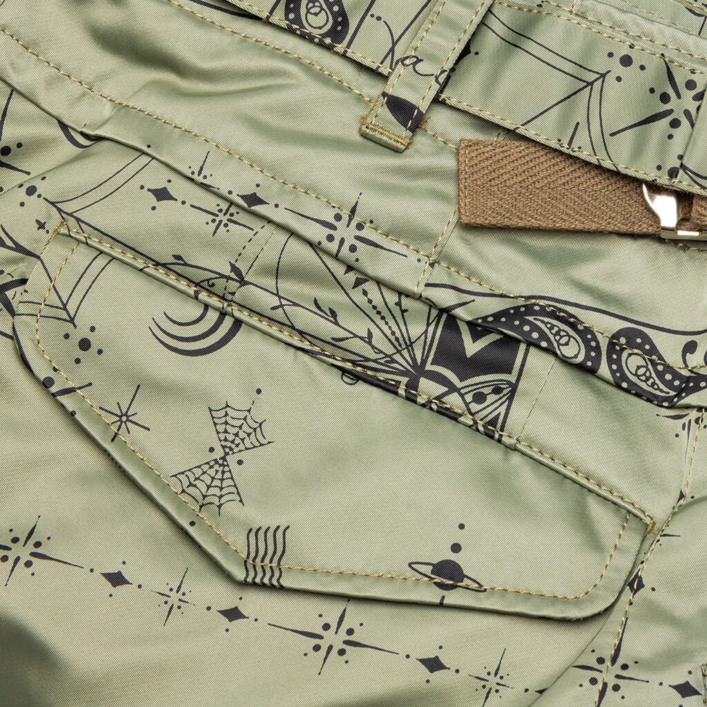 Sacai x Dr. Woo Bandana Print Shorts - Khaki