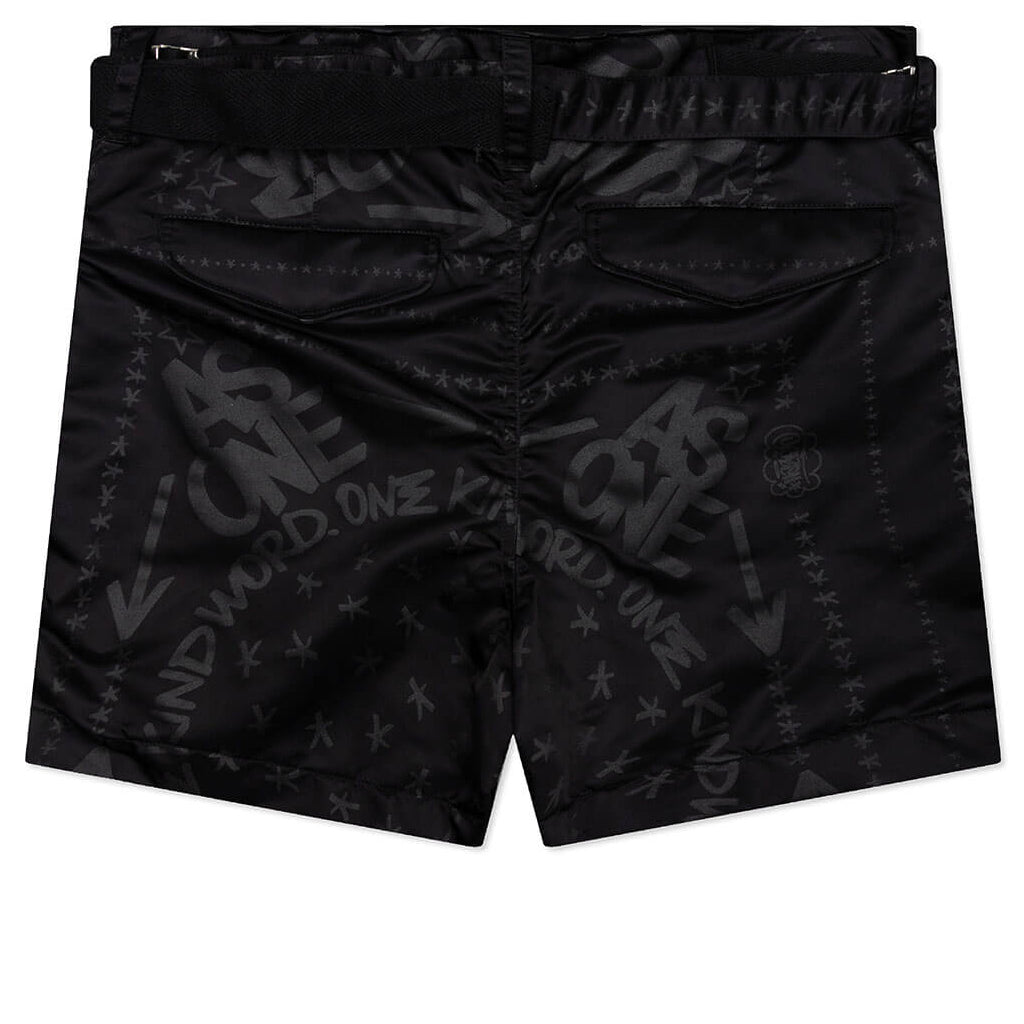 Sacai x Eric Haze / Bandana Print Shorts - Black