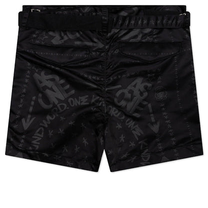 Sacai x Eric Haze / Bandana Print Shorts - Black