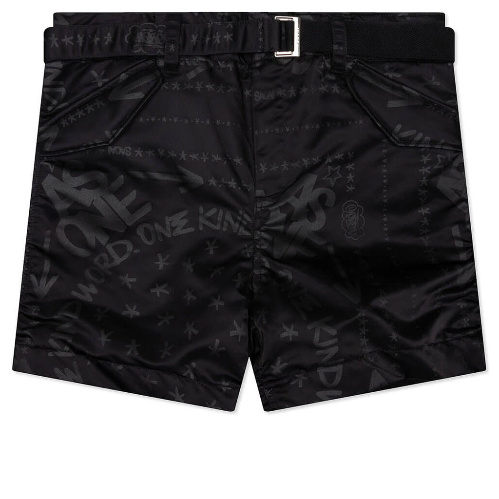 Sacai x Eric Haze / Bandana Print Shorts - Black