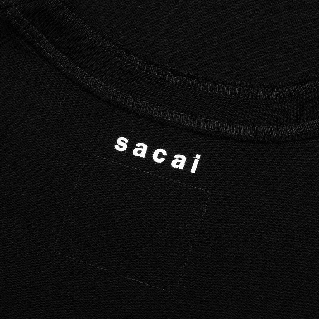 Sacai x Kaws Embroidery T-Shirt - Black/White