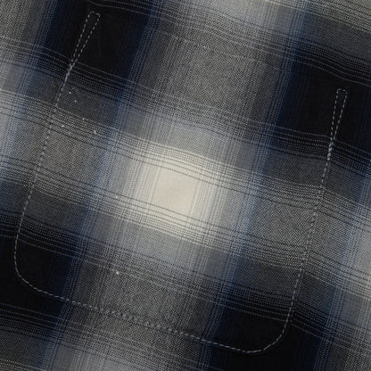 Saint Michael x Lastman Mx6 Checkered L/S Buttonup Shirt - Navy