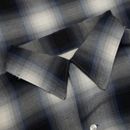 Saint Michael x Lastman Mx6 Checkered L/S Buttonup Shirt - Navy