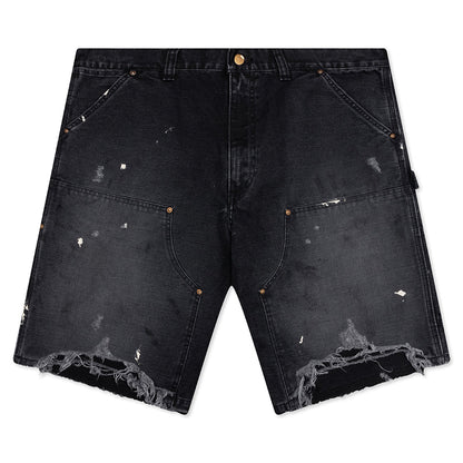 Double Knee Shorts - Black