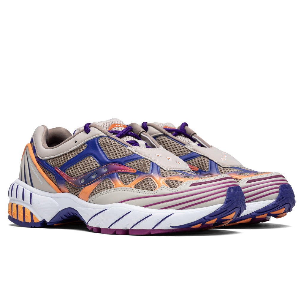 Saucony x White Mountaineering Grid Web - Tan/Orange/Purple