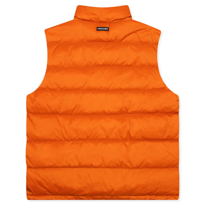 Sherman Convertible Puffer Vest - Burnt Orange
