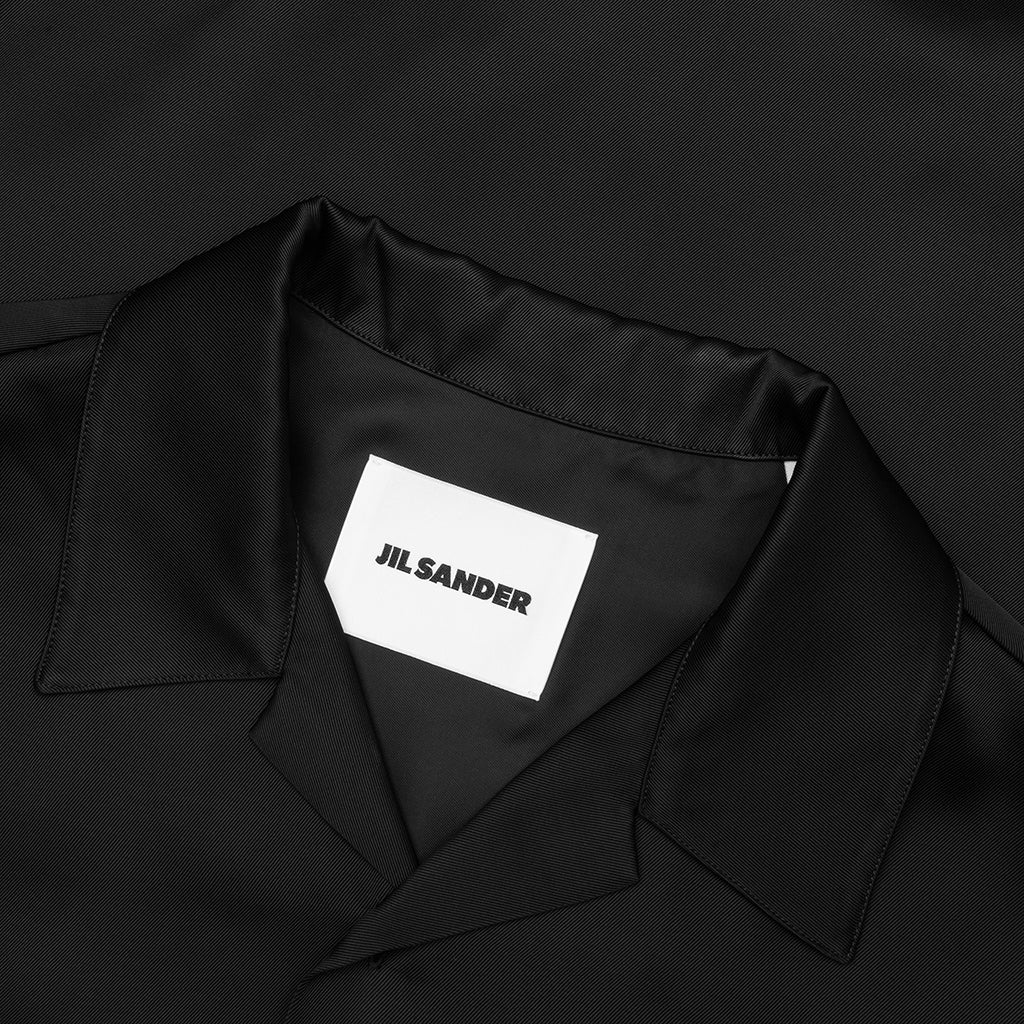 Viscose and Silk Twill Shirt - Black