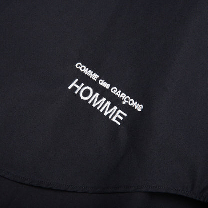 Curved Hem Short Sleeve Shirt - Black
