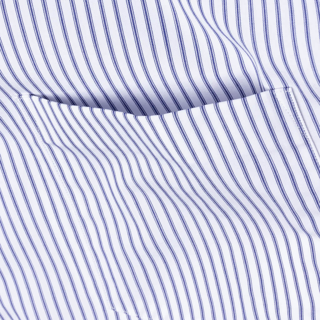 Short Sleeve Logo Shirt - Blue/White