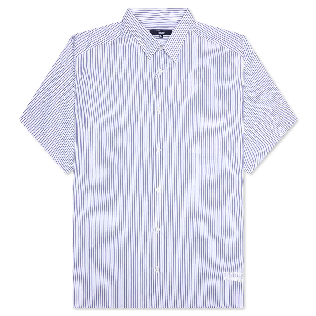 Short Sleeve Logo Shirt - Blue/White