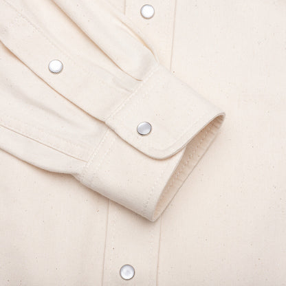 Cream Denim Shirt with Trunakaroo Plaque - Bone