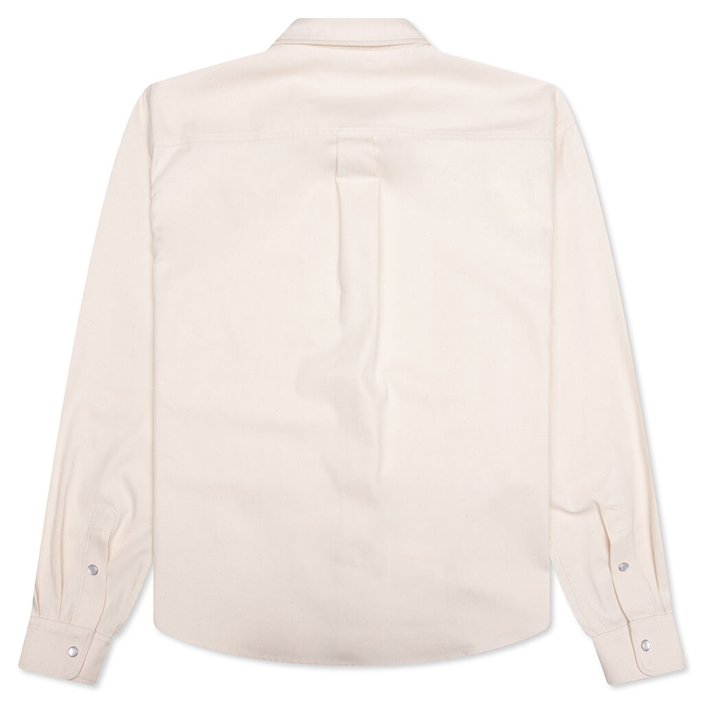 Cream Denim Shirt with Trunakaroo Plaque - Bone