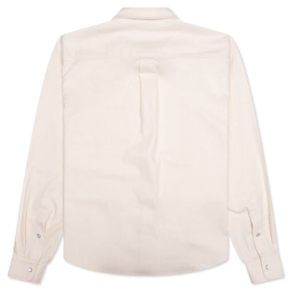 Cream Denim Shirt with Trunakaroo Plaque - Bone